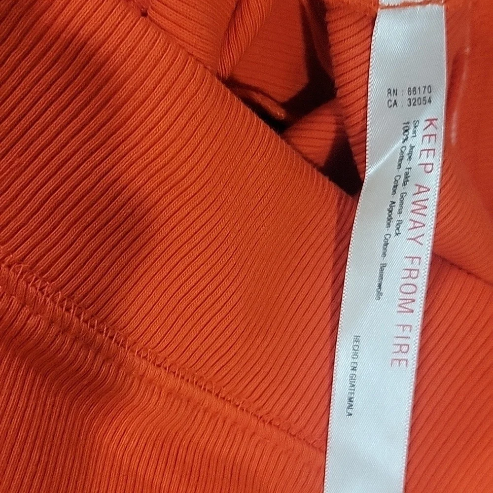 FP Beach, Orange Knit Skirt, Size SP